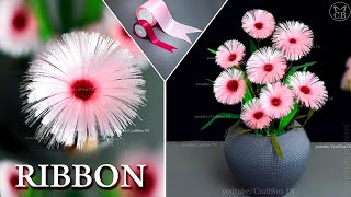 Satin Ribbon flowers making | How to make reeds ribbon crafts | best Ribbon decoration ideas