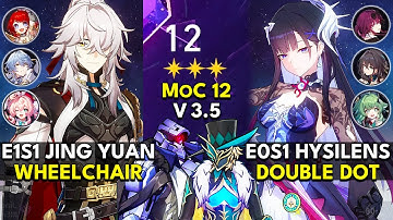 E1S1 Jing Yuan x Hyacine & E0S1 Hysilens x Kafka | Memory of Chaos Floor 12 (3 Stars) | HSR 3.5