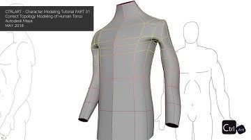 Autodesk Maya 2018 Character Modeling Tutorial - Part 01 - Human Torso