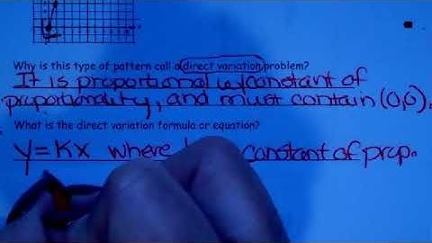 Video Notes: Translating Direct Variation Problems