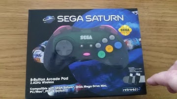 Retrobit Sega Saturn 6 button wireless pad review (tested on MiSTer FPGA)