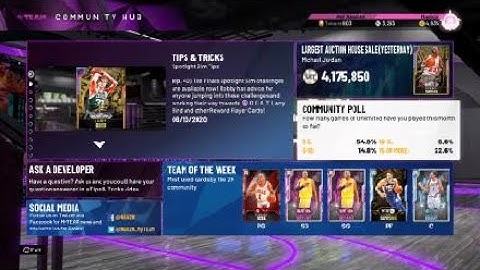NBA 2K20 Myteam Community Poll 2 Free Tokens 6/12/20