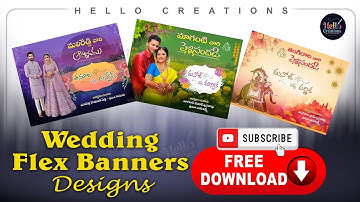Free wedding flex banners designs