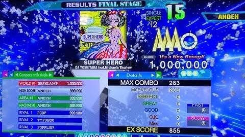 [DDR A20+] SUPER HERO (ESP-12) 1,000,000 MFC