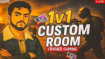 1V1 STREAK MATCH | 1V1 TDM | CUSTOM ROOM | BGMI LIVE | CRUSHER GAMING  LIVE #tdm1v1live #tdm #bgmi