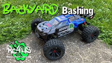 @ARRMARC  KRATON 4s just having some back yard fun with the ramp#arrma #rc #rcbasher