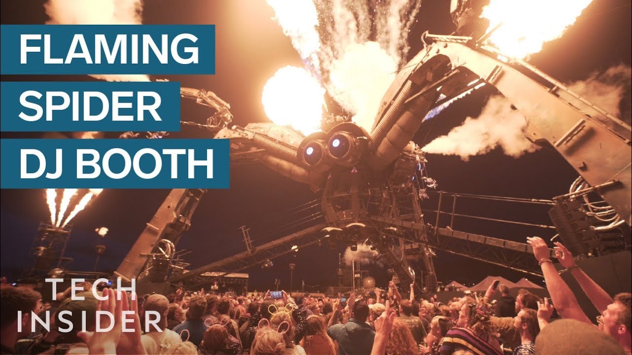 skrillex just dance Giant Flamethrowing Spider Is Actually A DJ Booth