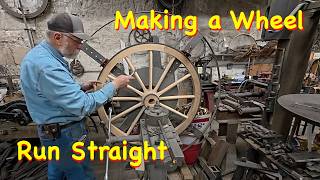 How a CROOKED HUB Can Be In Wagon Wheels That Run True | Engels Coach Shop