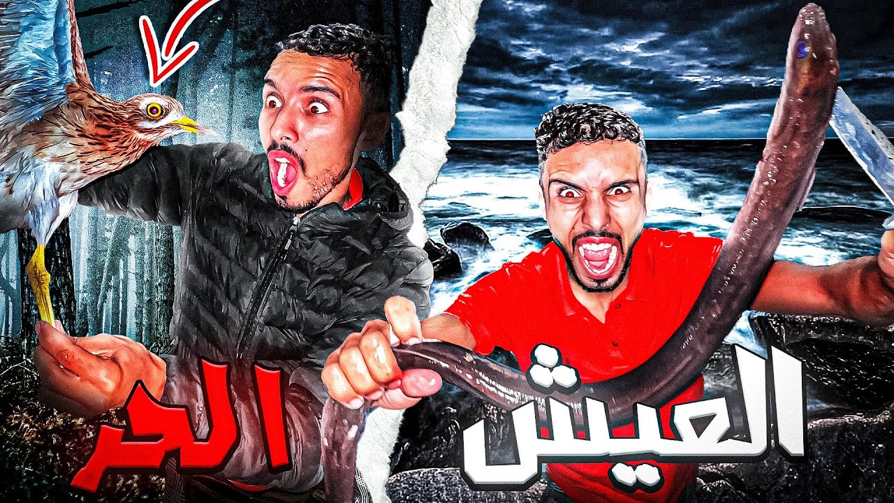 الحياة البرية: تحدي صيد مخلوقات غريبة😱في منتصف اليل واستكشاف منطقة مرعبة ☠️🏕️