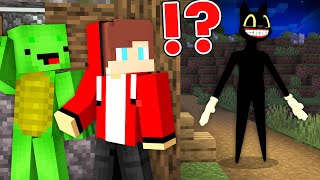 JJ and Mikey Escape From Cartoon Cat in Minecraft Maizen challenge