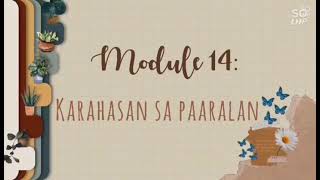 ESP 8| Q4 MODULE 14 KARAHASAN SA PAARALAN