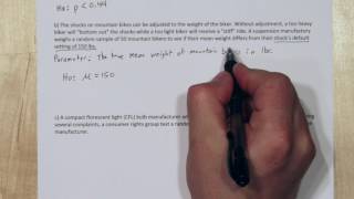 Stating Hypotheses & Defining Parameters