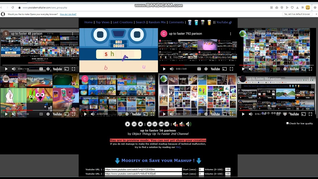 up to faster 56 parison