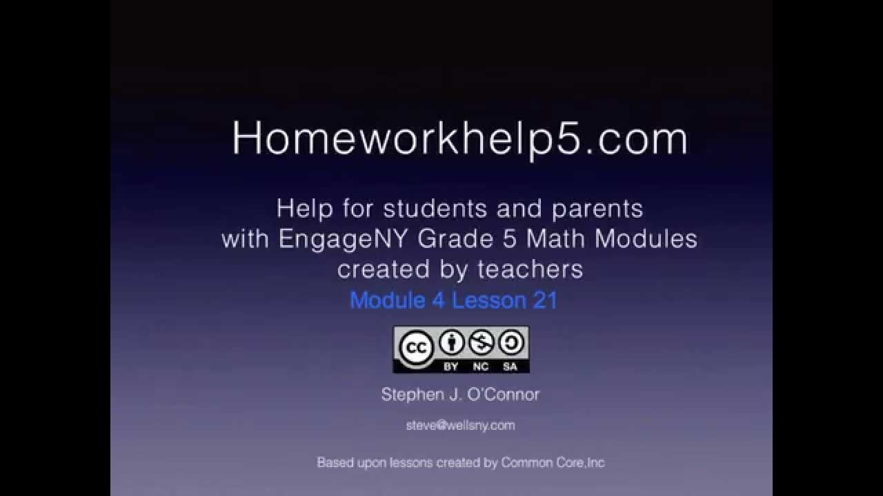 module 4 lesson 21 grade 5 homework