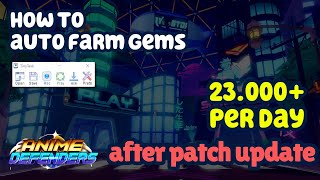 How to Auto Farm Gems (After Patch Update) Map 1 in Anime Defenders Roblox 🇮🇩
