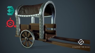 Modeling, Unwrap & Texturing Stylized Cart -Part2 [Unwrap]