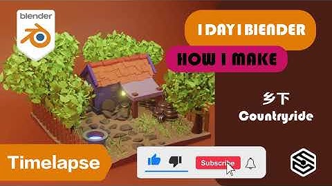 How to use Blender make Countryside Modeling /Texture Full Tutorial