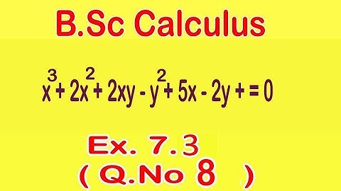 How to find the position and nature of Multiple Points|Calculus, Chapter 7, Exercise 7.3, Q.No 8