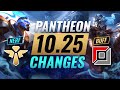 UPCOMING PANTHEON CHANGES: Support NERFED + Solo Lanes BUFFED - League of Legends Patch 10.25