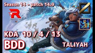 【KRサーバー/GM】KT Bdd タリヤ(Taliyah) VS アジール(Azir) MID - Patch14.9 KR Ranked【LoL】