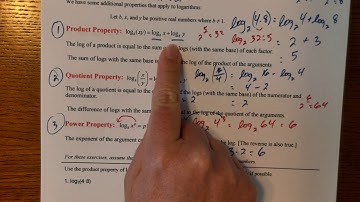 4 4 Video #1 Properties of Logarithms