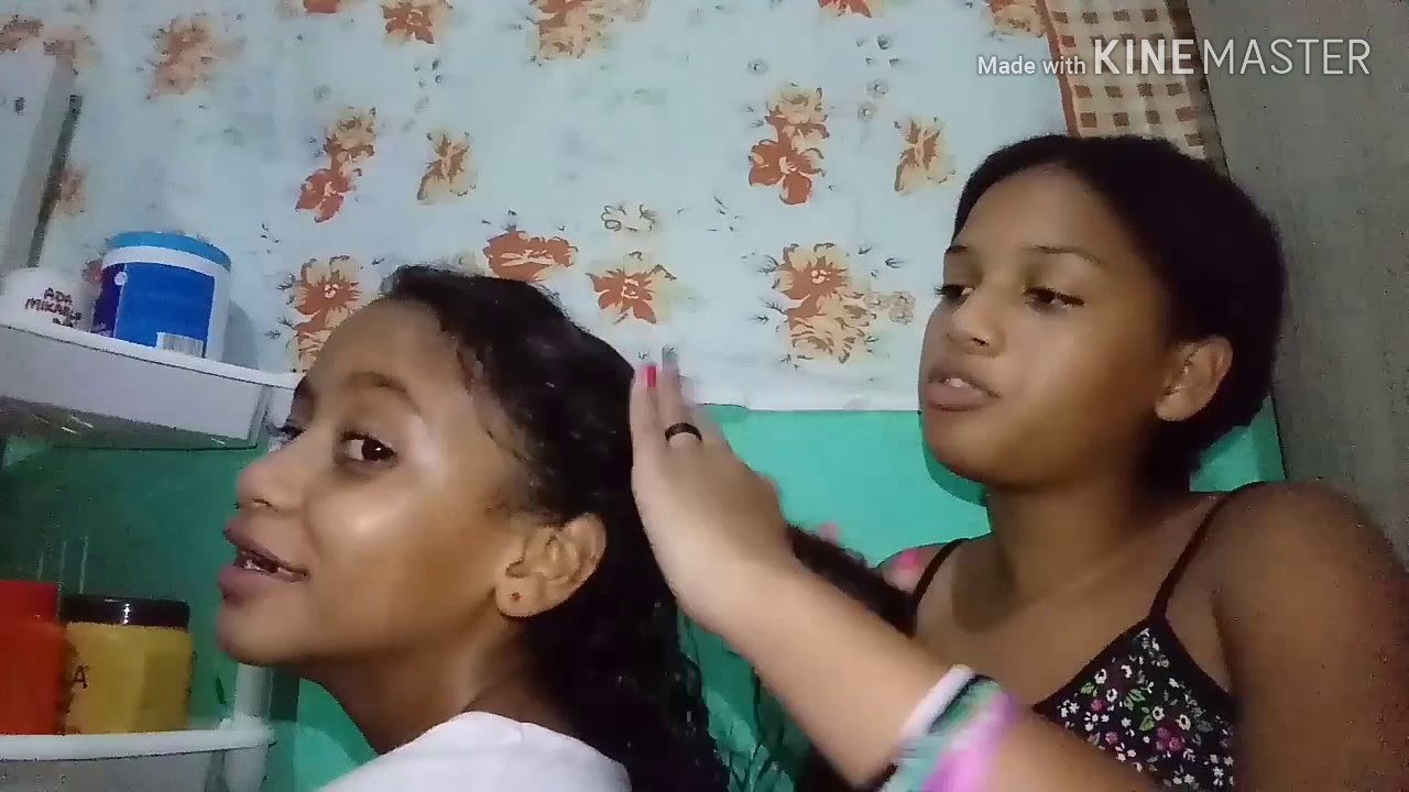 Finalizando o cabelo da minha prima💟😹