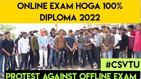 Csvtu protest aginst offline exam😱 #csvtu #2022 #bhilainews  #onlineexam