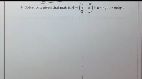 Solve for x in a singular matrix