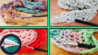 Four Scarves and Shawls in One Video | Summer Crocheting | Easy Crocheting Ideas