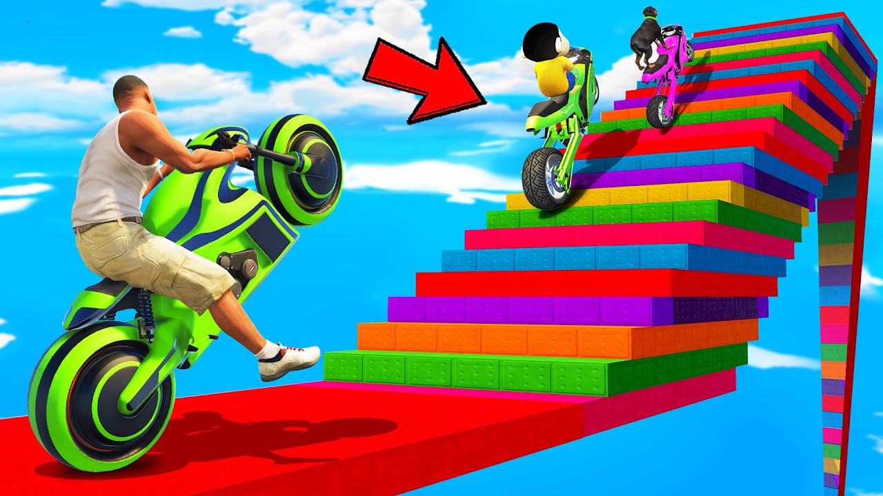 SHINCHAN AND FRANKLIN TRIED THE IMPOSSIBLE UPWARD RAINBOW STAIR PARKOUR CHALLENGE GTA 5 SHINCHAN AND FRANKLIN TRIED THE IMPOSSIBLE UPWARD RAINBOW STAIR PARKOUR CHALLENGE GTA 5