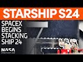 Stacking of Starship 24 Begins in the High Bay | SpaceX Boca Chica