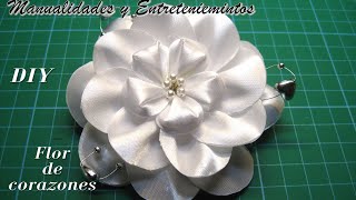 DIY - Flor blanca de corazones