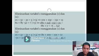 Adithya Bimanthara X TFM 1 || SPLTV Matematika