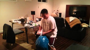 Inflating fitness ball