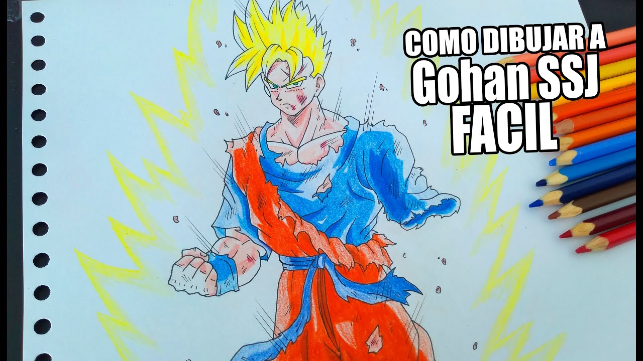 Como dibujar a GOHAN DEL FUTURO Paso a Paso // How to draw Son Gohan