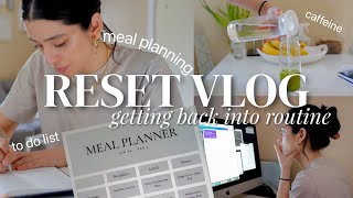 RESET VLOG | getting back into routine, meal planning, to do list, running errands