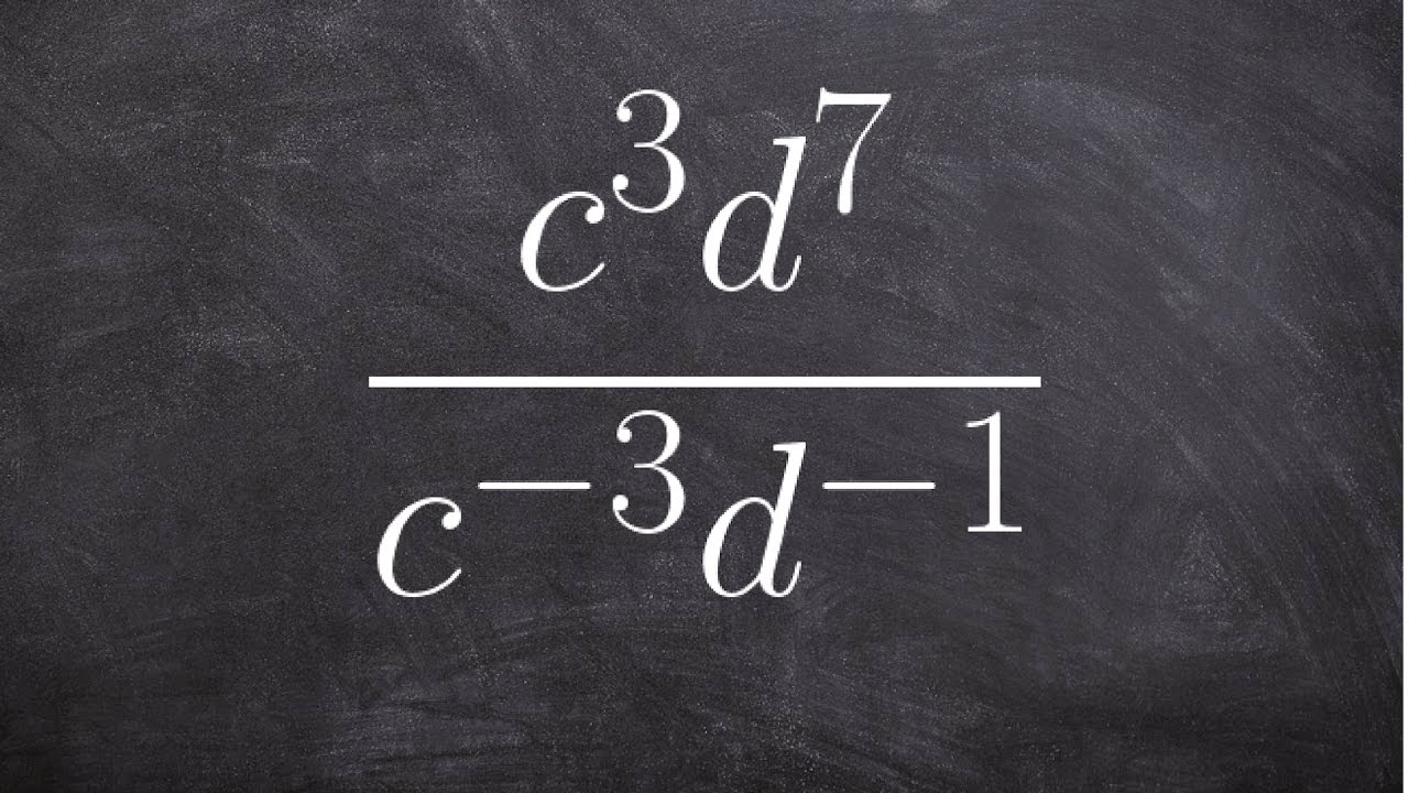 Simplifying an expression using the rules of exponents - YouTube