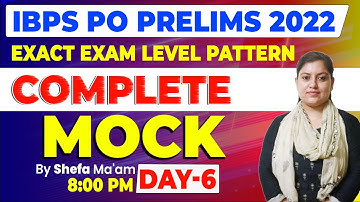 IBPS PO Prelims 2022 | Exact Exam Level Complete Mock English Section | By Shefa Ma
