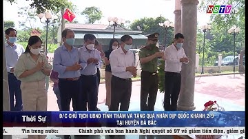 Đ/c Chủ tịch UBND tỉnh Hòa Bình  thăm, tặng quà nhân dịp Quốc khánh 2/9 tại huyện Đà Bắc