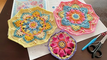 how to crochet Persian tile2024 /crochet Persian tile motif  (part 2 )