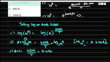 For the two gas reactions following data is given;A→B ; k1= 10¹⁰ e ^(- 20000 / T),C →D ; k2 =....
