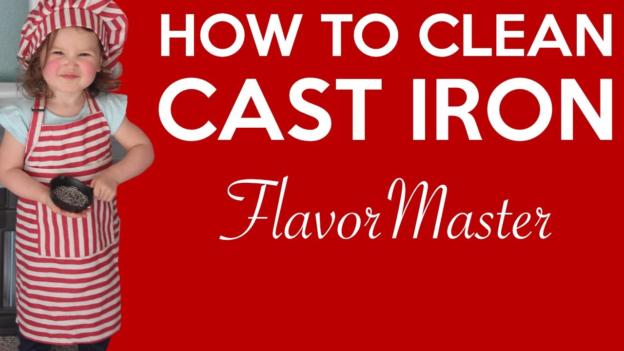 Clean Your Cast Iron Skillet Fast and Easy by FlavorMaster Cast Iron Skillet Cleaner - YouTube
