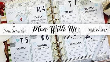 Week 49-2017 / Plan With Me "From Scratch" A5 DCWV Ring Planner Binder
