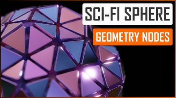 Procedural Sci-fi Sphere in Geometry nodes - Blender tutorial ENG