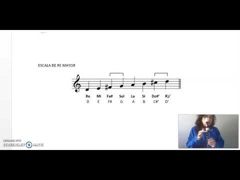 Escala de Re mayor en Flauta Dulce - YouTube