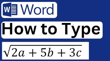 How to Write an Extended Square Root in MS Word - Easy to Follow