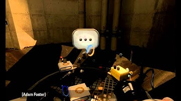 Portal 2 Developer Commentary Chamber 17 secret room ADAM POSTER sound (little SPOILER)