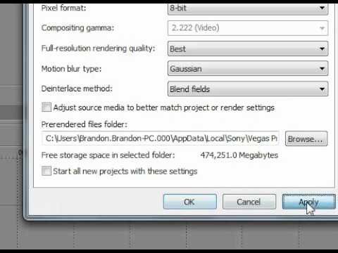 sony vegas original quality tutorial youtube what is pixel format in sony vegas