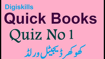 Quick Books Quiz No 1 Solution Digiskills Training Programme