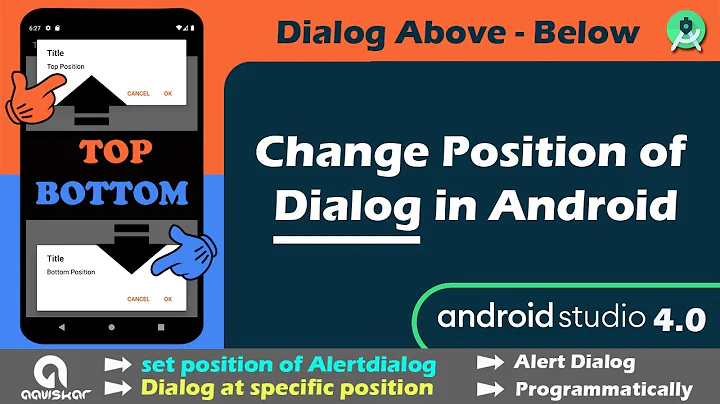 Change Position of Dialog in Android | set position of Alertdialog at specific position in Android